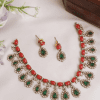 Coral & Emerald Necklace